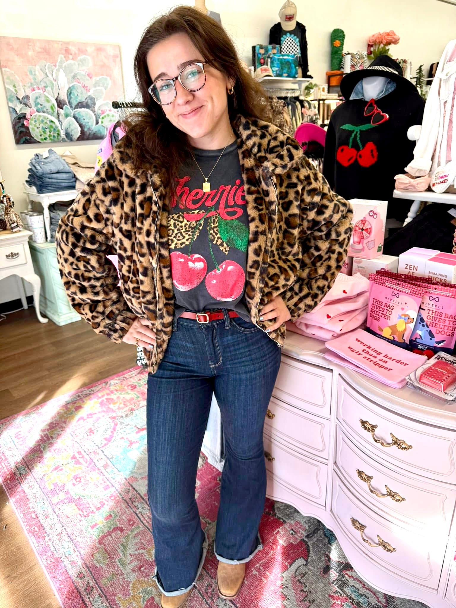 Cherries Shirt Sleeve Graphic Tee