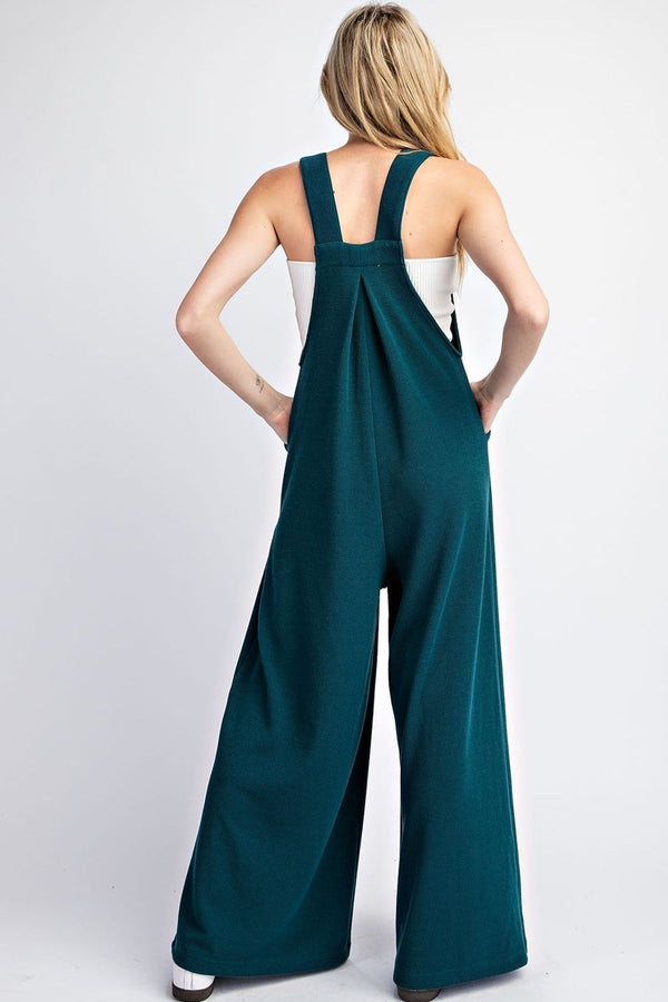 eesome Solid Sleeveless Wide Leg Jumpsuit