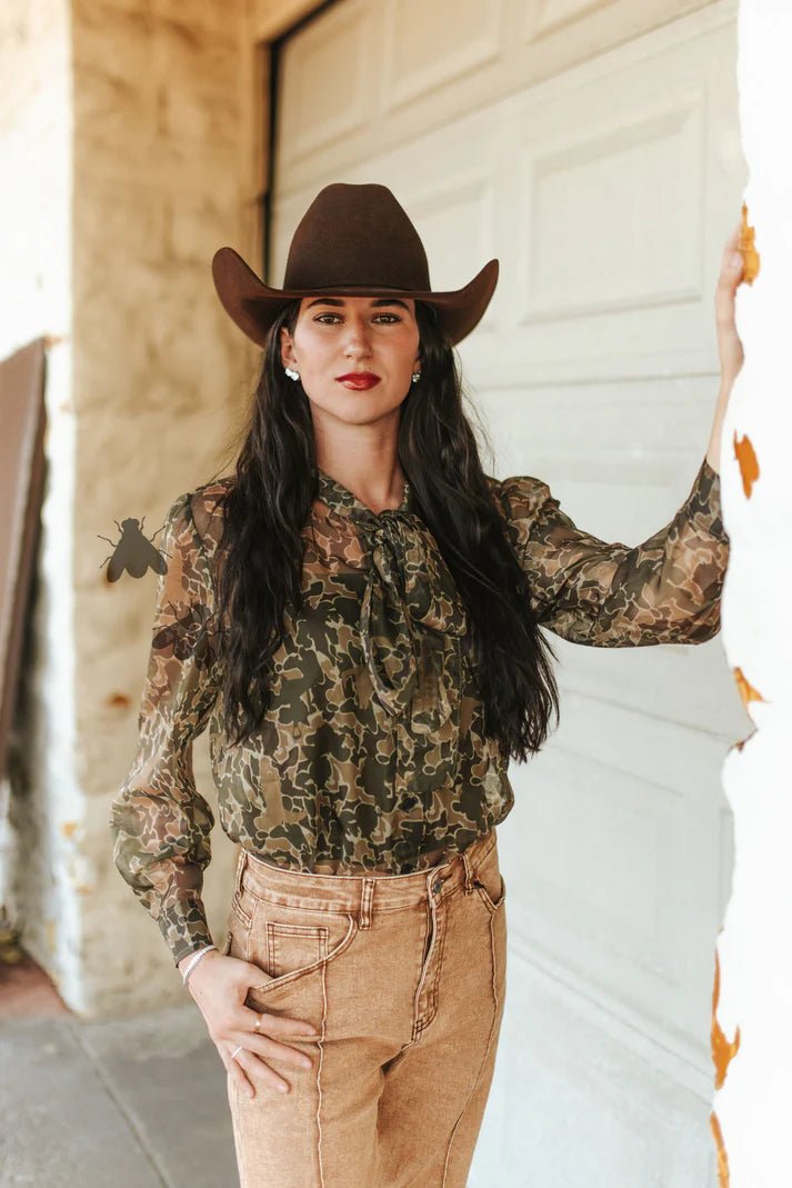 Pretty In Camo Top - Blush & Cactus