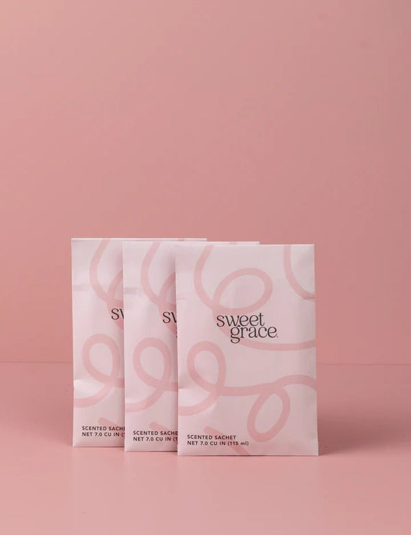 Sweet Grace Modern Swirl Sachet - Blush & Cactus