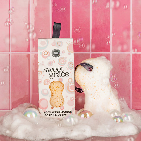 Sweet Grace Body Wash Sponge - Blush & Cactus