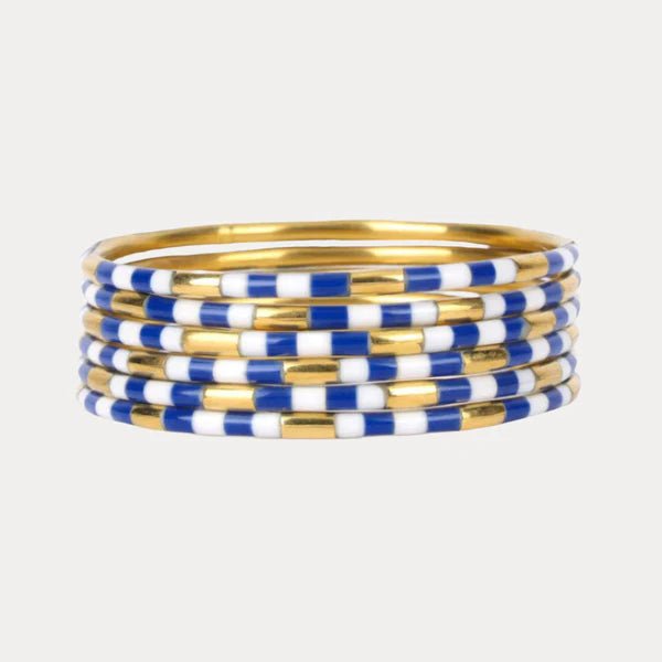 BuDhaGirl Veda Bangles - Set of 6 - Blush & Cactus
