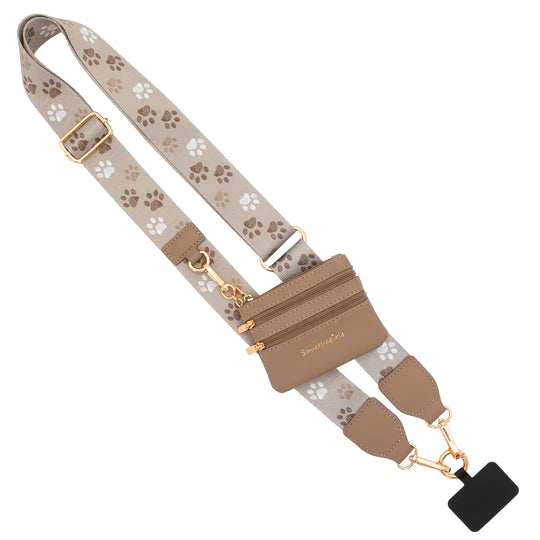 Clip & Go Strap with Pouch - Paw Tracks
