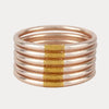 BuDhaGirl Champagne All Weather Bangles® (Set of 6) - Serenity Prayer - Blush & Cactus