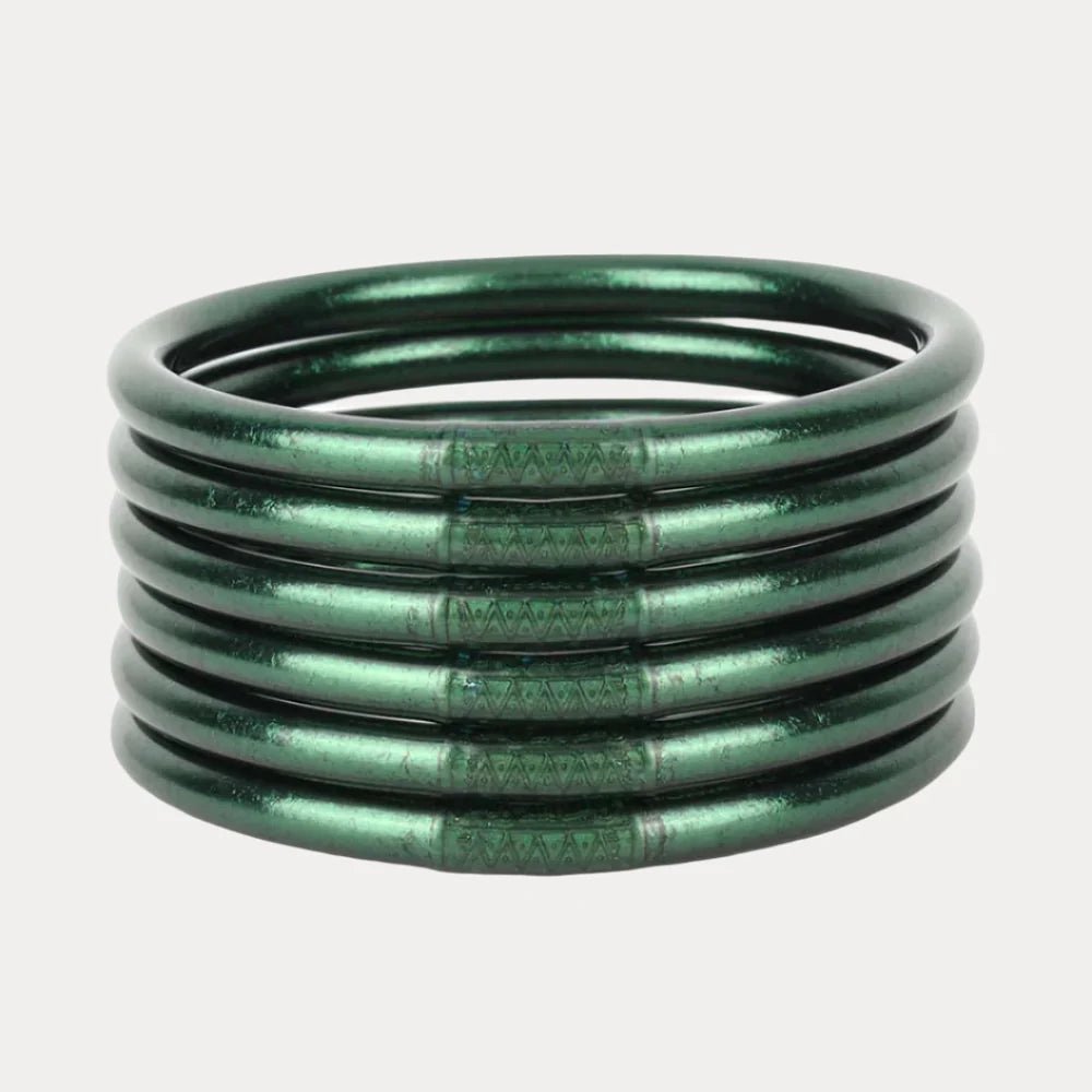 Budha Girl Frond All Weather Bangles® (Set of 6) - Serenity Prayer - Blush & Cactus