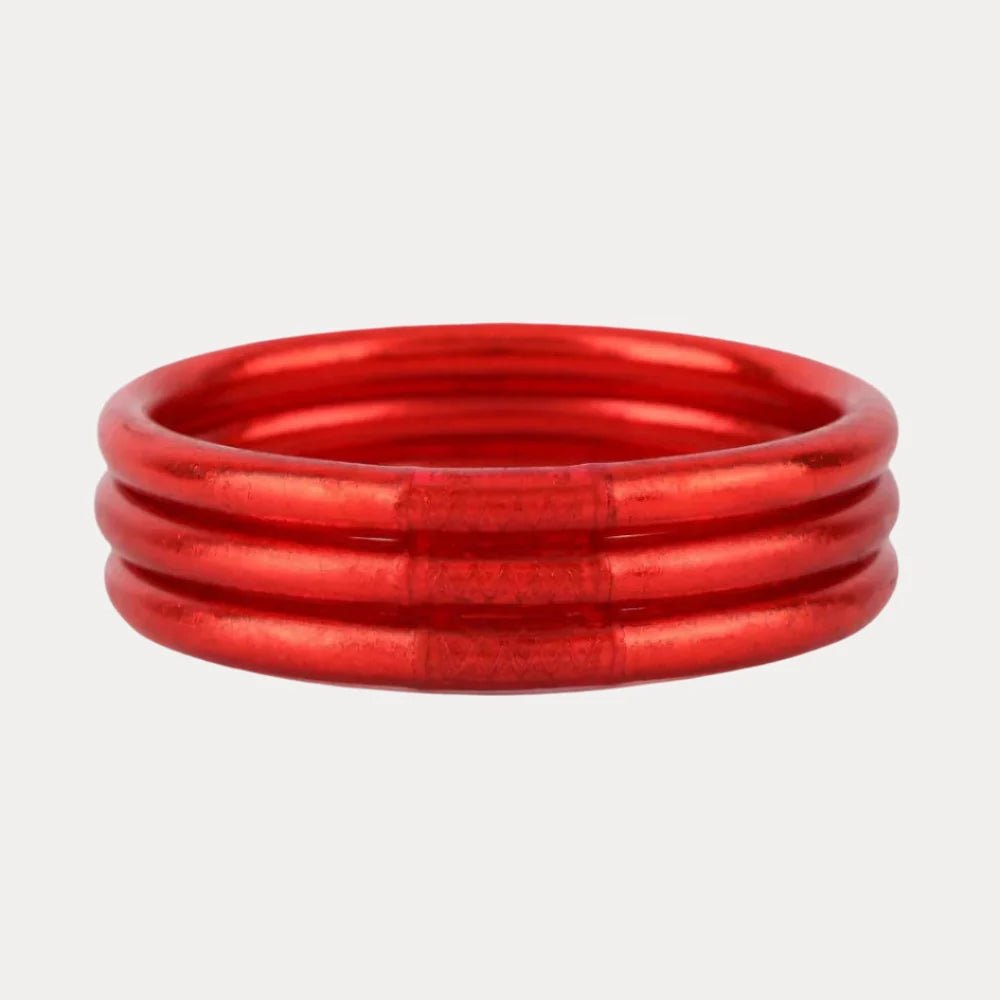 Budha Girl Crimson All Weather Bangles® (Set of 3) - Serenity Prayer - Blush & Cactus