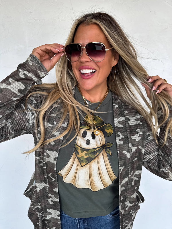 **PREORDER** Camo & Cheetah Print Lola Cardigan ARRIVES MID OCTOBER