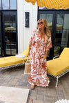 In the Jungle Kaftan Dress - Blush & Cactus