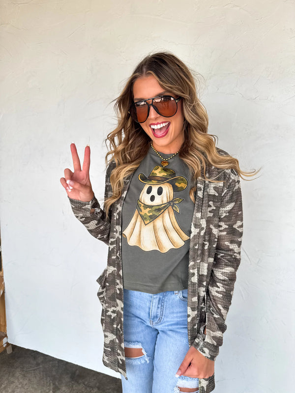 **PREORDER** Camo & Cheetah Print Lola Cardigan ARRIVES MID OCTOBER
