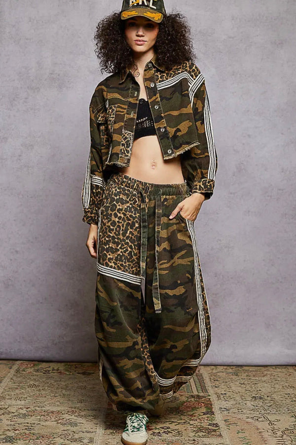 POL The Wild Card Pants - Blush & Cactus
