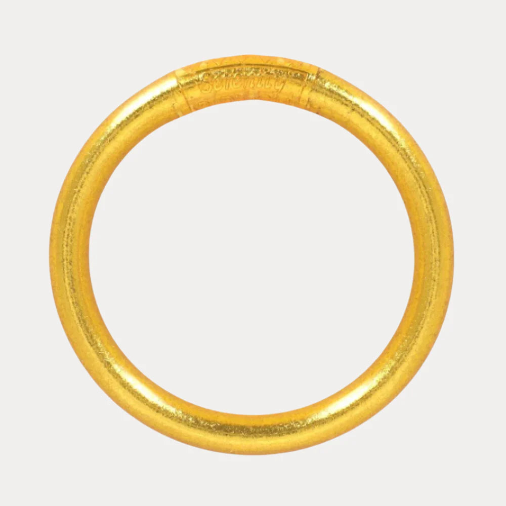 bUDHA gIRL Gold Tzubbie All Weather Bangle® (AWB®) - Serenity Prayer
