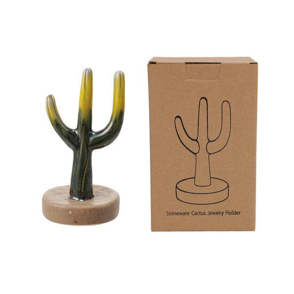 3-1/4"Rd Stoneware Cactus