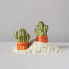 S/2 4-1/2"L x 3"H Ceramic Salt & Pepper Shakers