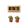 S/2 4-1/2"L x 3"H Ceramic Salt & Pepper Shakers