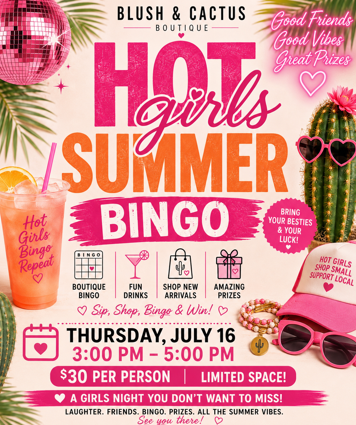 Girls Night: Hot Girls Summer Bingo (Goodyear Store)