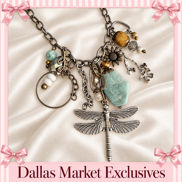 DALLAS EXCLUSIVE MARKET Carol’s Whimsical Garden Necklace - Blush & Cactus