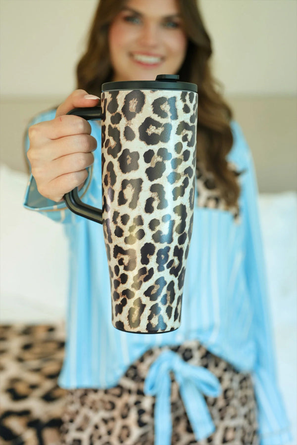 Safari Chic Sleek Tumbler - Blush & Cactus