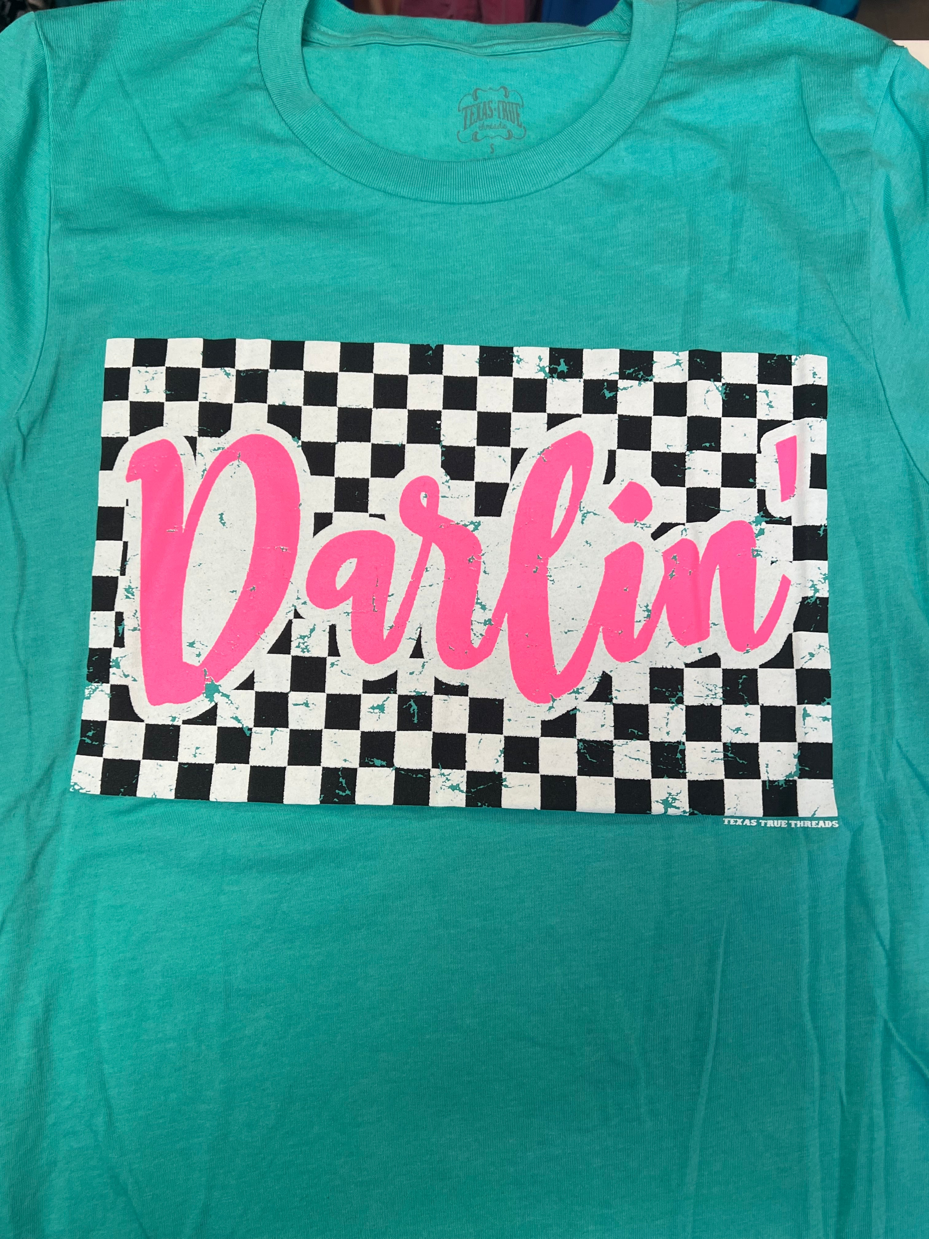 Darlin' Tee With White & Black Color Ink