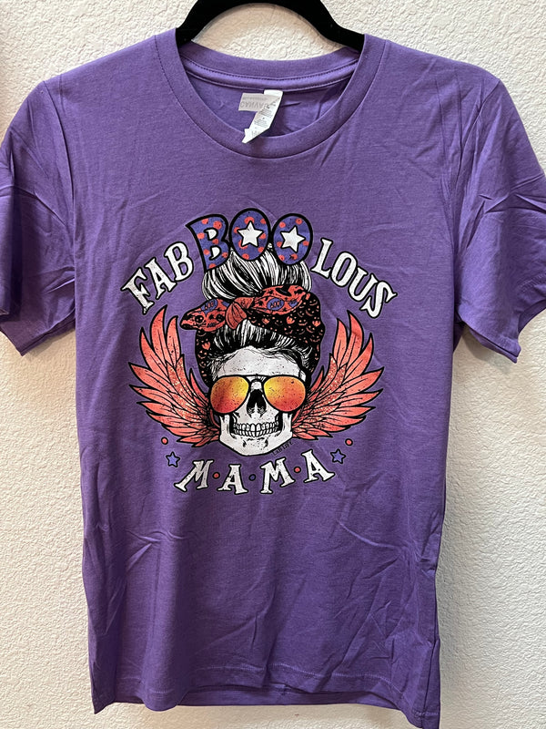 PINK BAG HALLOWEEN Fab BOO Lous Mama Graphic Tee