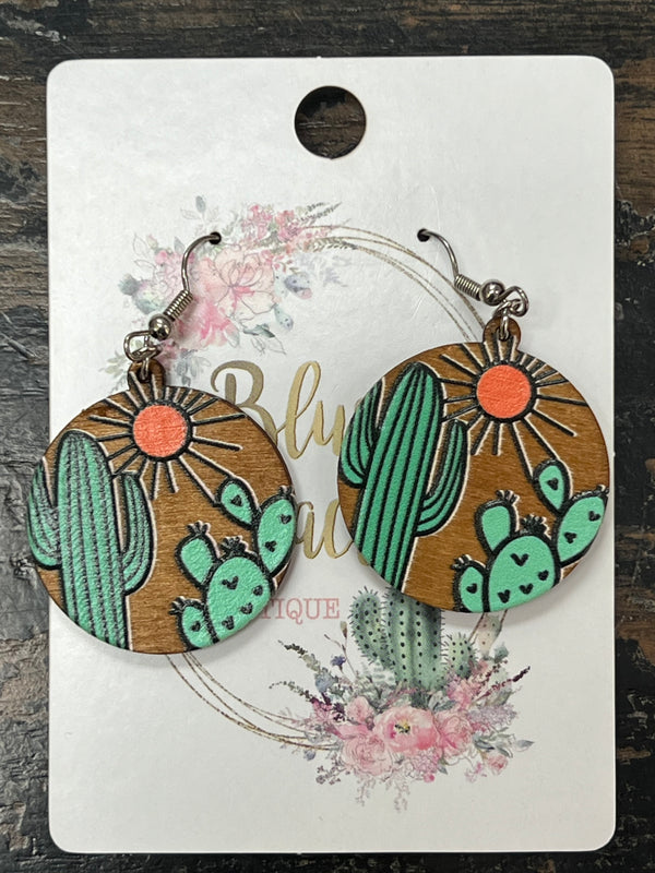 Cactus Sun Earrings