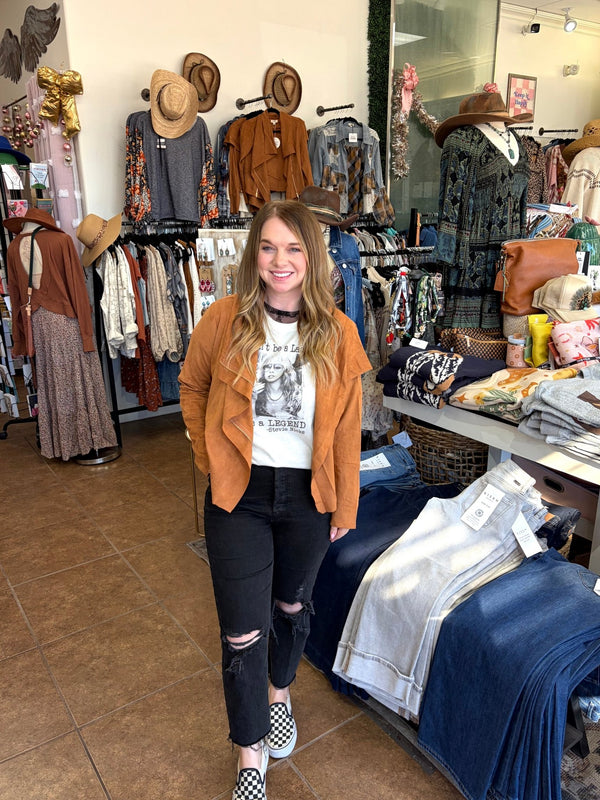 Lightweight Zip Suede Jacket - Blush & Cactus