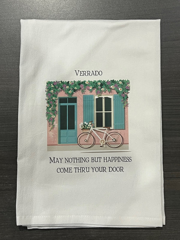 Kitchen Towel - Pink Bldg: May Nothing But Happiness "Verrado" - Blush & Cactus