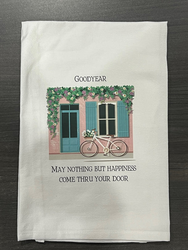 Kitchen Towel - Pink Bldg: May Nothing But Happiness "Goodyear"