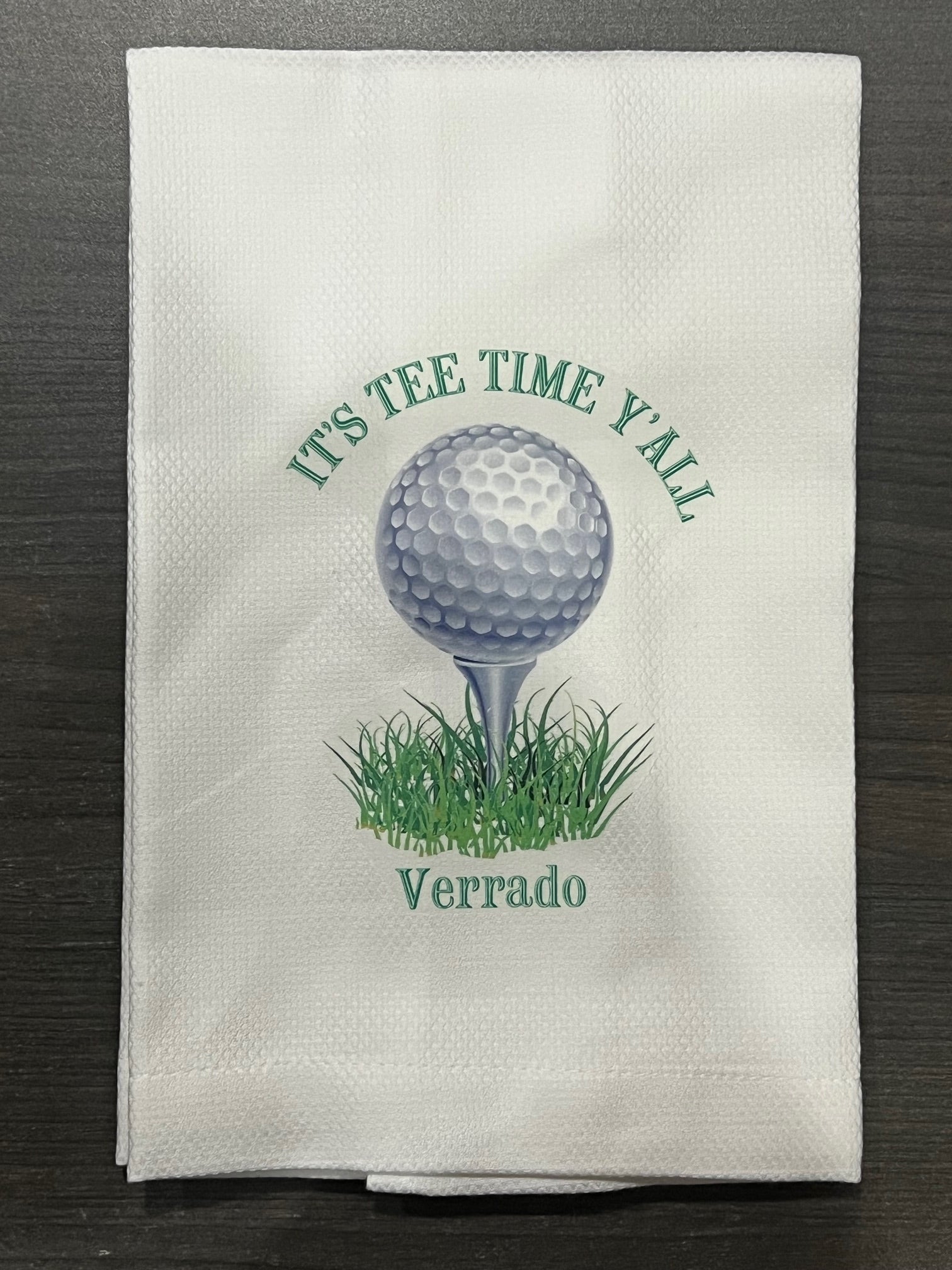 Huck Towel - It's Tee Time Y'all 