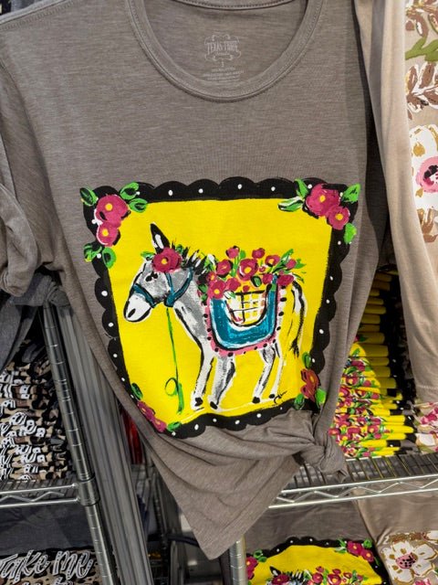 Burro Tee - Blush & Cactus