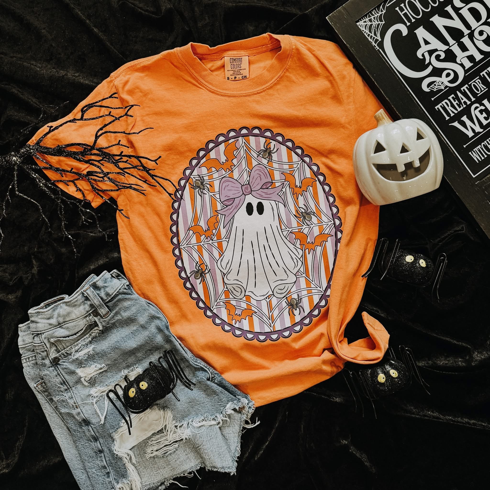 Halloween Girly Ghost Graphic Tees