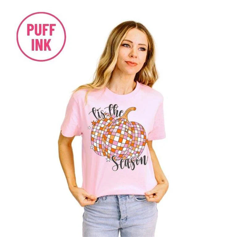 Tis The Season Pumpkin Discoball Tshirt