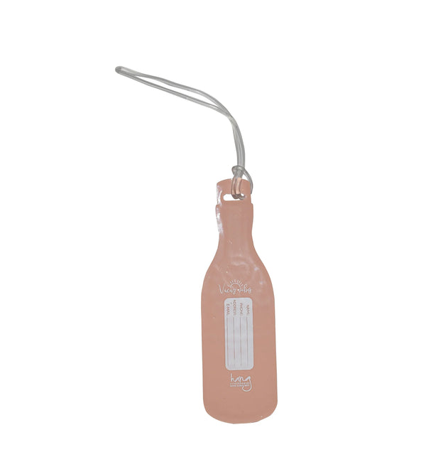 Silicone Luggage Tag Rose Champagne Bottle