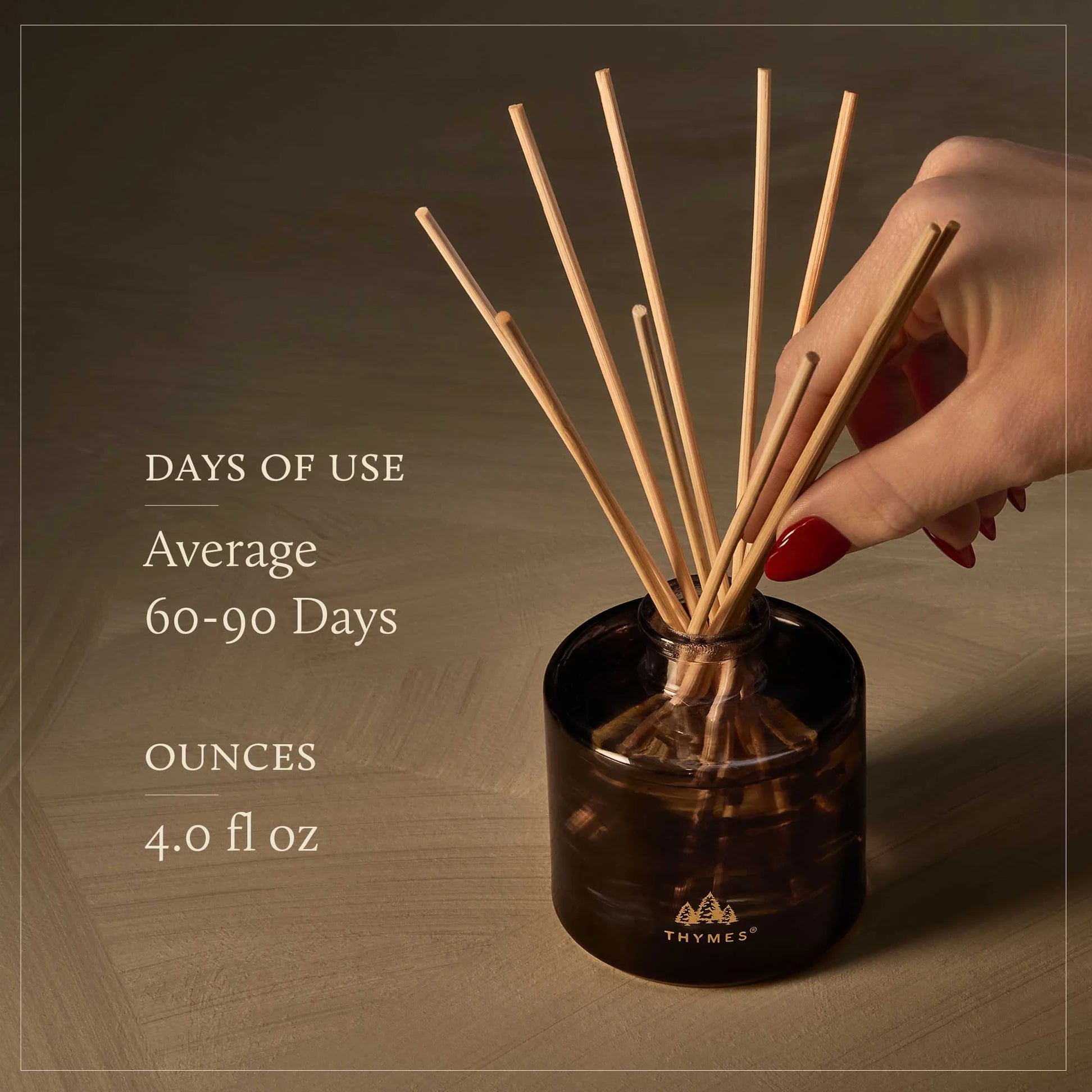 Thymes Noir Woods Petite Reed Diffuser