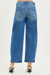 Risen Slouchy Cropped Barrel Jeans - Blush & Cactus