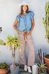 eesome Striped Drawstring Barrel Pants