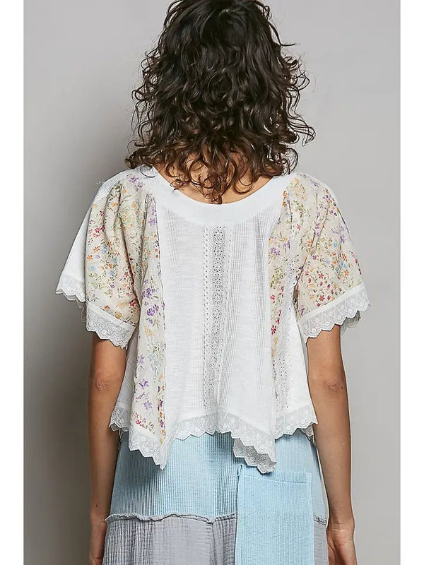 POL Petal Breeze Top - Blush & Cactus