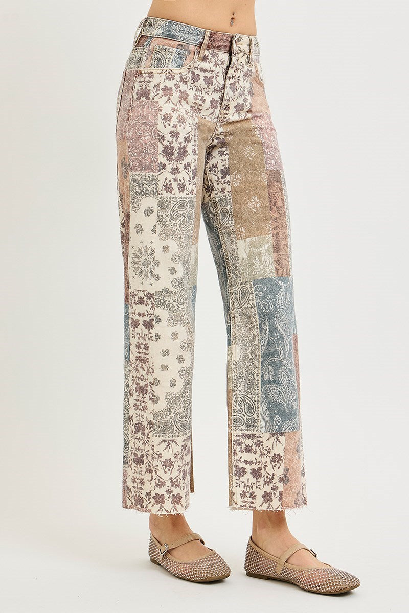 Risen High rise Ankle Wide Leg Pants
