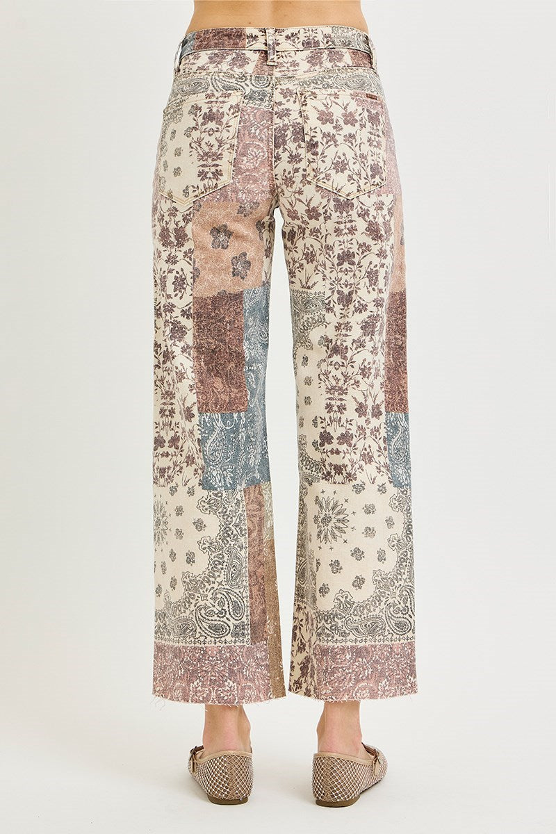 Risen High rise Ankle Wide Leg Pants