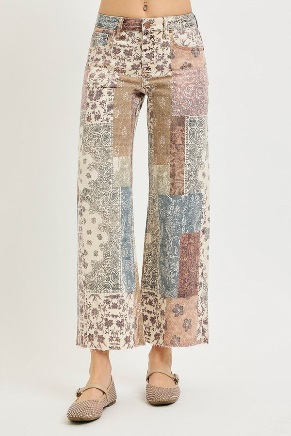 Risen High rise Ankle Wide Leg Pants