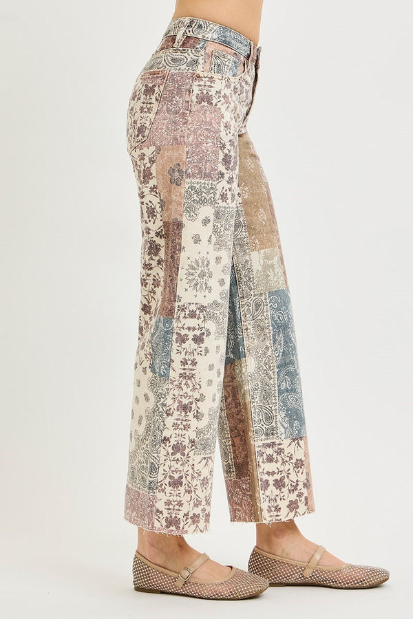 Risen High rise Ankle Wide Leg Pants