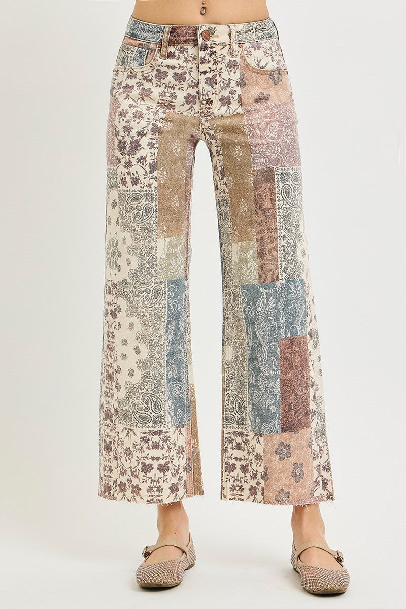 Risen High rise Ankle Wide Leg Pants