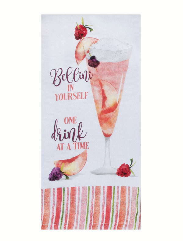 Summer Sippin' Bellini Dual Purpose Terry Towel - Blush & Cactus