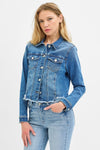 Risen Irregular Fray Hemmed Jacket - Curvy Size