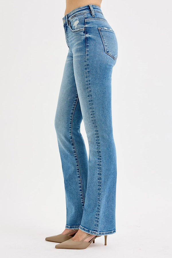 Risen Jeans Tummy Control High Rise Straight Jeans
