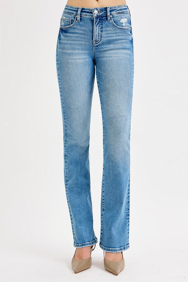 Risen Jeans Tummy Control High Rise Straight Jeans