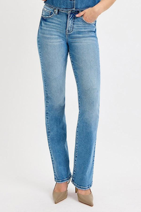 Risen Jeans Tummy Control High Rise Straight Jeans