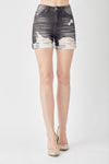 Risen Heavy Distressed Mid Thigh Shorts
