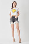 Risen Heavy Distressed Mid Thigh Shorts