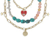 Myra Knowing Heart Multistrand Necklace - Blush & Cactus