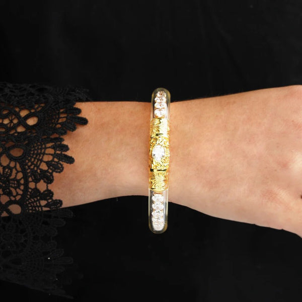 Budha Girl Crystal Sovereign All Weather Bangle® - Blush & Cactus